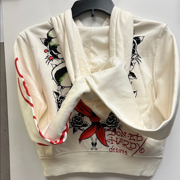 Ed Hardy Dragon Heart Zip Front Hoodie - Picture 3 of 6